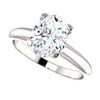 *Clearance* Cubic Zirconia Engagement Ring- The Kathleen (2.50 Carat Oval Cut Solitaire in Sterling Silver)