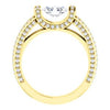 CZ Wedding Set, featuring The Scarlett engagement ring (Oval Cut with Prong-Accented Bar Basket and Split Pavé Band)