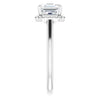 Cubic Zirconia Engagement Ring- The Honesty (Customizable Cathedral-Halo Asscher Cut Style featuring Sculptural Trellis)
