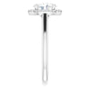 Cubic Zirconia Engagement Ring- The Honesty (Customizable Cathedral-Halo Oval Cut Style featuring Sculptural Trellis)