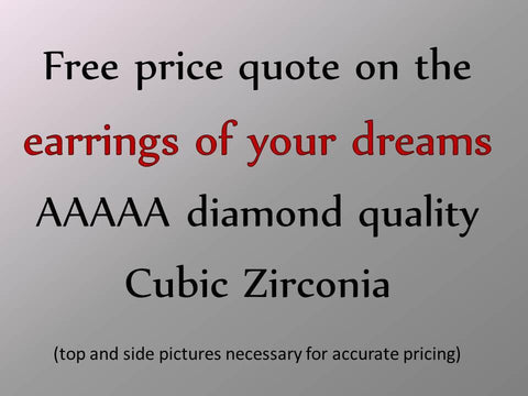 Custom-made "Design Your Own" and Replica Cubic Zirconia Earrings