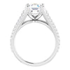 Cubic Zirconia Engagement Ring- The Addison (Customizable Cathedral-raised Asscher Cut Center with Exquisite Accented Split-band)