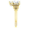 Cubic Zirconia Engagement Ring- The Lark (Customizable 7-stone Pear Cut Design with Vertical Round-Channel Accents)
