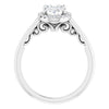 Cubic Zirconia Engagement Ring- The Honesty (Customizable Cathedral-Halo Oval Cut Style featuring Sculptural Trellis)
