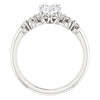 Cubic Zirconia Engagement Ring- The Lark (Customizable 7-stone Oval Cut Design with Vertical Round-Channel Accents)