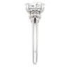 Cubic Zirconia Engagement Ring- The Lark (Customizable 7-stone Oval Cut Design with Vertical Round-Channel Accents)