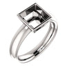Cubic Zirconia Engagement Ring- The Jenny (Palladium Mounting)