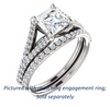 Cubic Zirconia Engagement Ring- The Mailynne (Customizable Asscher Cut Style with Split-Pavé Band)